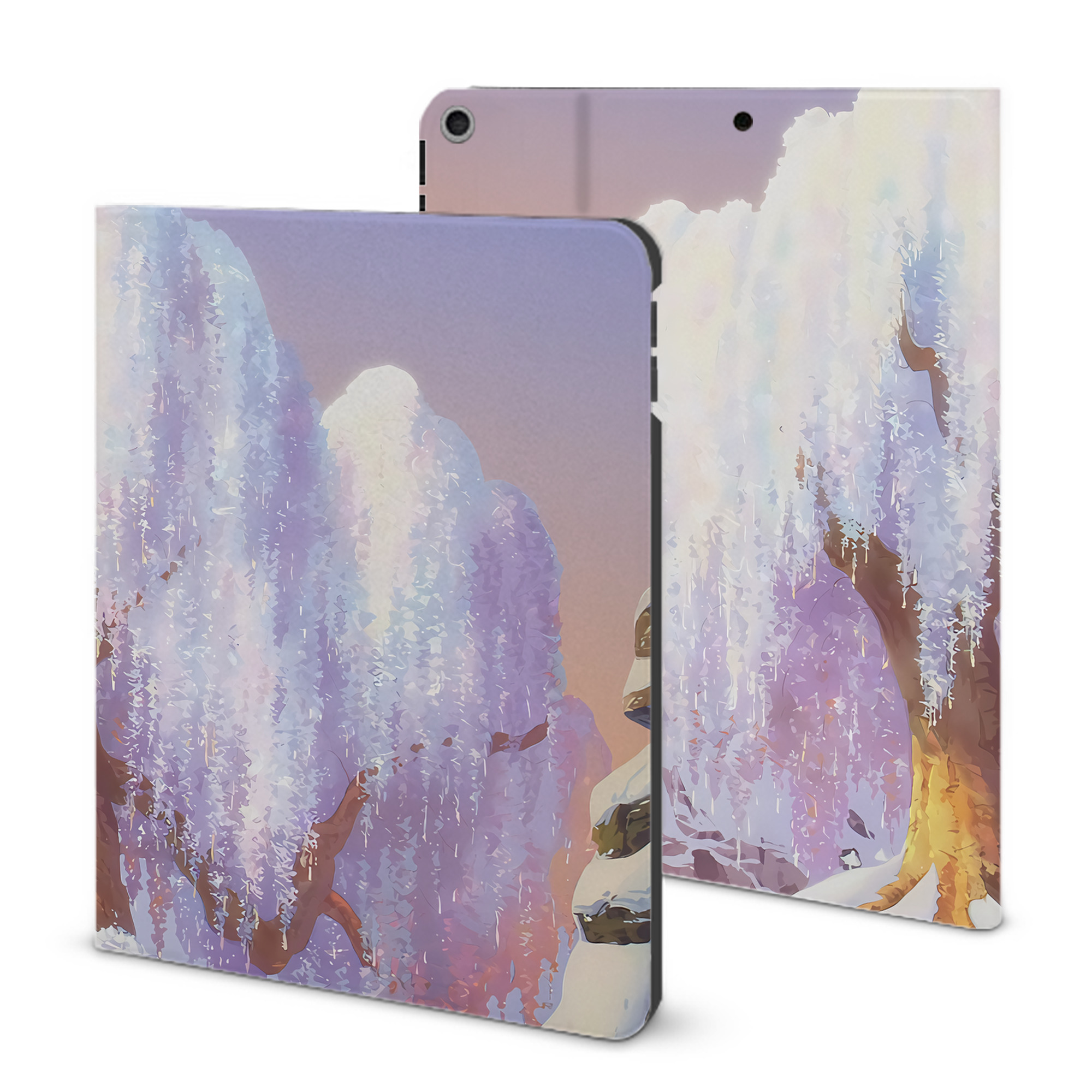 （画像用） 葬送のフリーレン Frieren IPad ケース ブック型 PUレザー TPU 耐衝撃 軽量 薄型 ペン収納なし 全面保護 IPad 各モデル対応